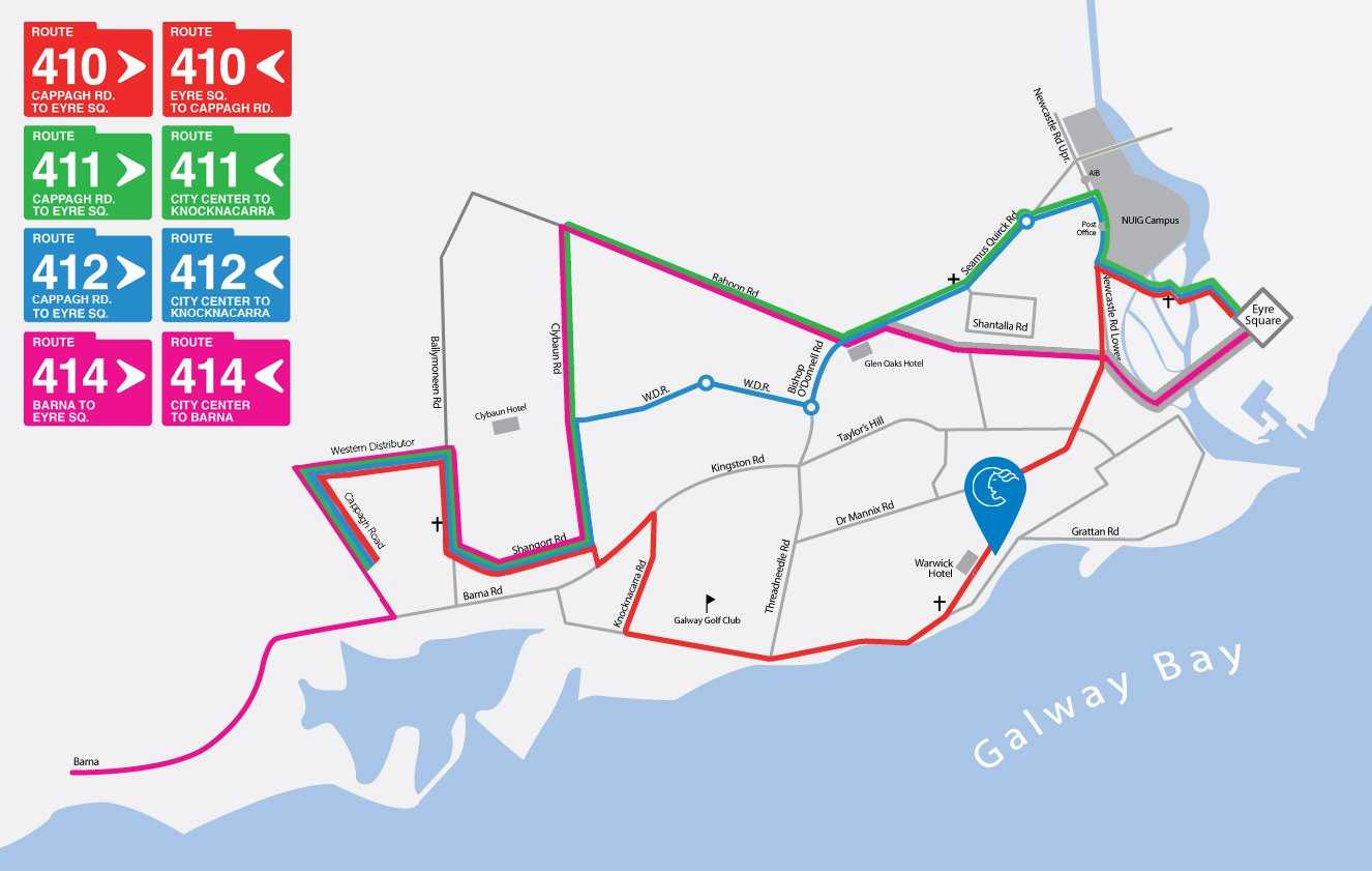 City Direct Route Map Galway